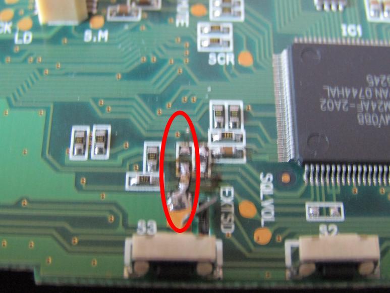 resistor move, you can see how i tried it multiple times